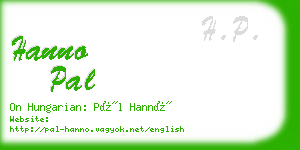 hanno pal business card